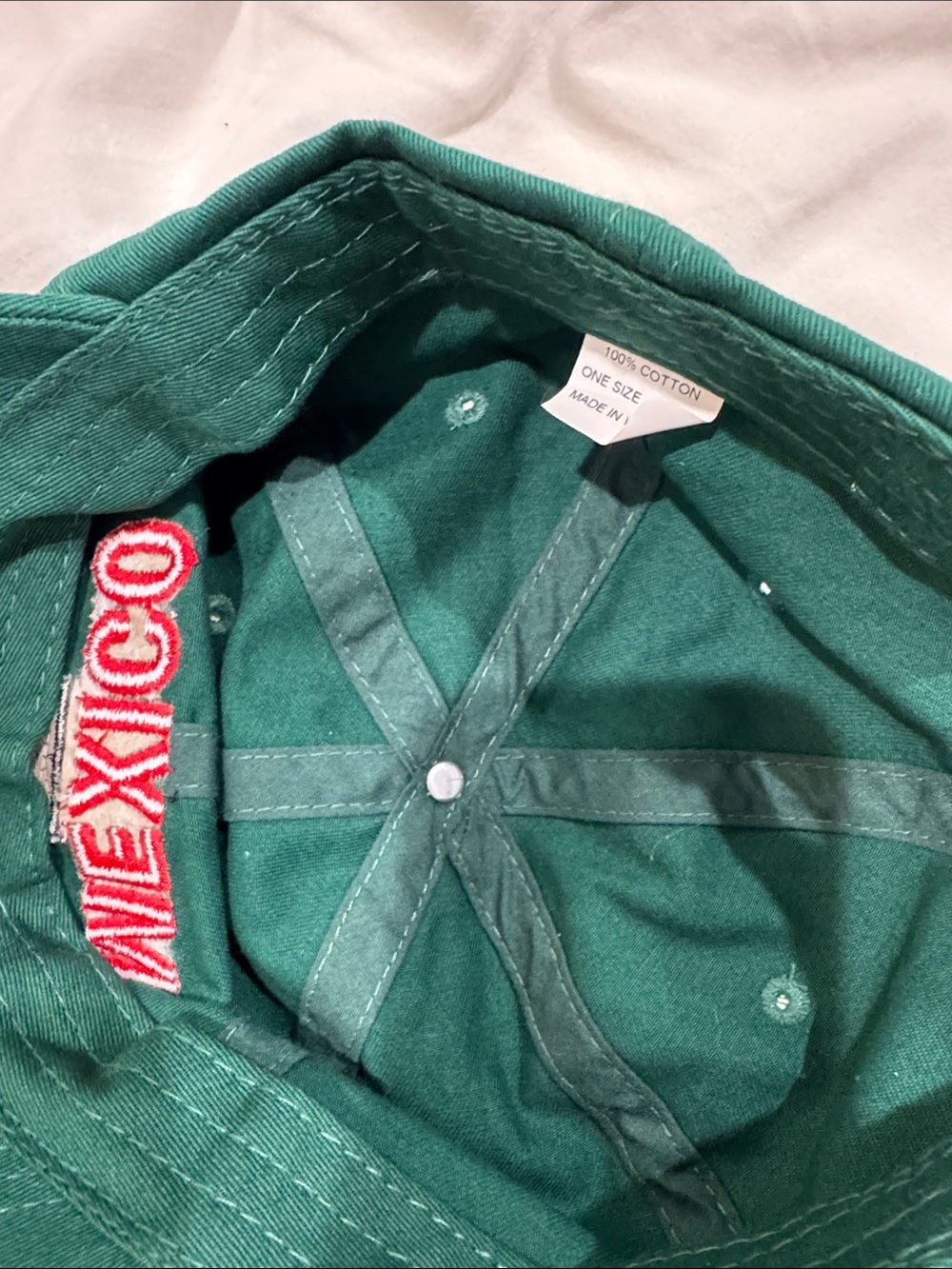 Mexico Embroidered Green Baseball Cap - Picture 4 of 7